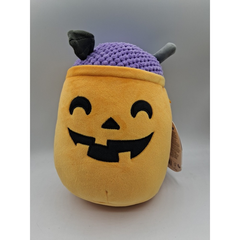 Squishmallows 8" Halloween Lanny the Pumpkin Cauldron Plush Orange SQHW01189